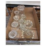 Clear Glass Candle Holders Lot