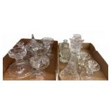 Polish and Cut Glass Candle Holders