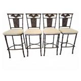 4 Metal Bar Stools with 30" Seat