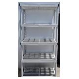 Plastic Shelving Unit, 36x24x73 Inches