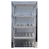 Plastic Shelving Unit, 36x24x73 Inches
