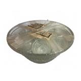 Pressed Glass Punch Bowl Set