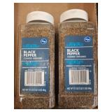 Kroger Coarse Ground Black Pepper, 2 Jars