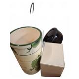 Household Lot: Canister, Storage, Box