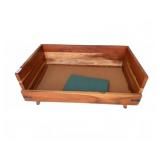 Wooden Raised Pet Bed with Mat