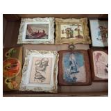 Framed Wall Art Lot, 7 Pieces