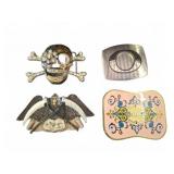 Decorative Belt Buckles Lot of 4