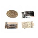 4 Mixed Metal Belt Buckles
