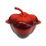 Cooks Essentials Red Cast Iron Pepper Dish