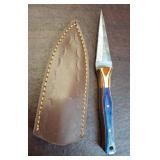 Custom Damascus Steel Dagger Knife with Sheaf