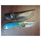 Curved Fixed Blade Knife with Sheath