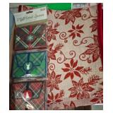 Holiday Gift Boxes, Tablecloth, and Table Mat
