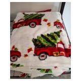 Holiday Time Fleece Throw and Woven Blanket