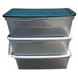 Sterilite Storage Totes, Set of Three