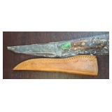 Fixed Blade Knife with Leather Sheath