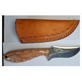 Fixed Blade Knife with Leather Sheath