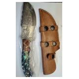 Damascus Steel Knife with Sheath