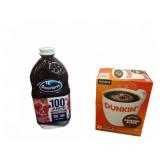 Ocean Spray Juice and Dunkin