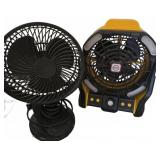 2 Portable Clip and Battery Fans