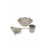 Cut Glass Crystal Items, 3 Pcs