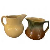 Two Ceramic Pitchers Assorted Colors