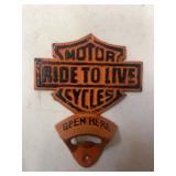 Motor Ride To Live Wall Bottle Opener