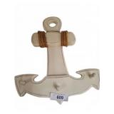 Wooden Anchor Wall Decor with Rope Detail