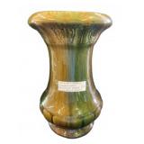 Blended Glaze Pottery Jardiniere Stand 13.5"