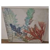 Framed Seaweed Artwork Print 27x28 Inches