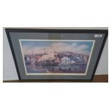 Boston 1830 Maritime Print, 37x28, Signed