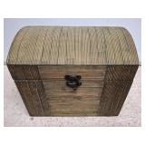 Wooden Domed-Top Storage Chest