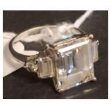 Sterling Silver CZ Ring Size 6.5