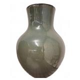 Green Ceramic Vase with Gloss Finish
