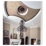 Large Wrought Iron Chandelier, 48x60 Inches