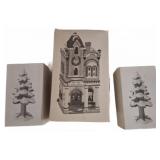 Dept 56 Snow Village Post Office & Pines