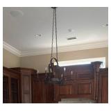 Wrought Iron 6-Light Chandelier, 20x21 in