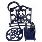 Three-Piece Blue Cast Iron Kitchen Set