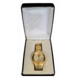 Seiko Kinetic 100M Gold Tone Watch