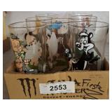 6 Looney Tunes Character Glasses