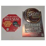 Red Seal and Skoal Metal Advertising Signs 15