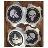 4 Wheel Center Caps with Skull Logo