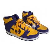 Nike Dunk High Purple and Yellow Sneakers 7Y