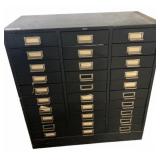 Tennsco Black Metal Filing Cabinet 30x15x33