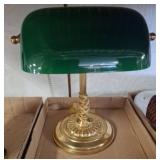 Green Shade Brass Bankerï¿½s Desk Lamp