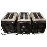 3 Black 2-Slice Toasters