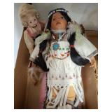 Porcelain Dolls and Cat Art Print