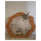 Wood and Metal Nativity Scene Decoration
