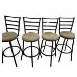 Four 27in Metal Bar Stools