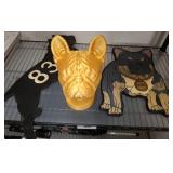 Dog Lot: Art Plaques and Bust