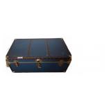 Blue and Brass Storage Trunk, 36x20x15